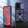 Drop-Proof Phone Case with Slide Camera Protection and Stand, KEYSION