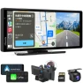 Portable Car Display with Triple Dash Camera — In-Dash, Zen-Japan Electronics