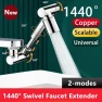 Metal Copper Faucet Aerator Extender with Retractable Swivel Arm, Mode Closet
