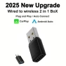 2 in 1 Wired to Wireless CarPlay Adapter Android Auto AI Box — Stereo Receivers, Cars Auto Home