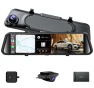 Digital Car Mirror with Front and Rear Cameras — Dash Cam, SAMURAI STYLE