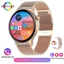 Women's Smartwatch with GPS, Fitness Tracker, Bluetooth Calling, ECG, Magnetic Charging, Mesh Strap, Lucky Start