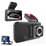 4-inch Car Dash Cam with Front Camera, Wide Angle Lens, Auto Recording, Parking Monitoring, Dual Lens — Dash Cam, LIAESMART