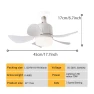 Ceiling Fan with Adjustable Brightness Lighting and Remote Control, Intelligent Living Hall