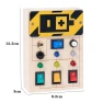 Montessori Busy Board with LED Light Switch Panel — Infant & Early Childhood Playthings, Interesting toys and dolls