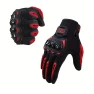 Nylon Motorcycle Gloves with Touchscreen, Hard Protection, Knit Spring-Summer Gloves with Velcro Closure — Gloves, TOIIPL
