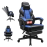 Gaming Chair with Footrest and Massage Lumbar Support — Ergonomic Chair, DL-win
