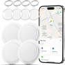 Bluetooth Tracker Tags 4 Pack with Waterproof Keyrings — Dog GPS Tracker, LAOLASEED