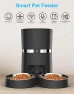 Automatic Pet Feeder with WiFi, App Control, Two-Way Splitter, Two Bowls, Voice Recorder, and Portion Control — Automatic Pet Feeder, WellToBe
