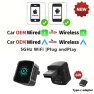Wireless CarPlay and Android Auto Box with RGB Color, Plug-and-Play Mini Dongle — Car Infotainment System, JOHO