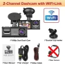 3-Channel GPS Car DVR with 1080P Video, WiFi, and Rear View Camera — Dash Cam, Auto Accessories Home