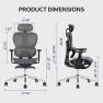 Ergonomic Office Chair with Adjustable Lumbar Support and Seat Depth — Smart Chairs, PatioMage