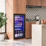120 Cans Freestanding Mini Fridge Cooler with Glass Door, Manastin