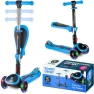 Adjustable Height Foldable Scooter with Removable Seat and LED Light Wheels — Electric Scooter, SKIDEE