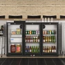 3 Door Back Bar Cooler Counter Height Glass Door Refrigerator, KoolMore