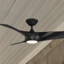 Smart Indoor and Outdoor 3-Blade Ceiling Fan with Adjustable LED Light Kit, Modern Forms