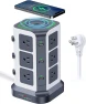 Power Strip Tower with Wireless Charger, KOOSLA