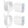 Fast Charging Wall Charger Block with USB C Cable