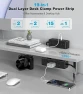 Dual Layer Desk Clamp Power Strip, VILONG