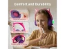 Kids Headphones, Hot Pink/Deep Purple — Wireless Earbuds, FosPower