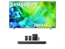 85-inch Neo QLED TV with HW-Q990F soundbar and subwoofer — Smart TV, Samsung