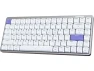 Low-Profile Aluminum Mechanical Keyboard, White and Purple — Bluetooth Keyboard, EPOMAKER