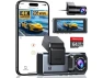 Front-and-Rear Dash Camera for Cars, Silver, Free 64GB Card Included — Dash Cam, Navycrest