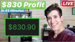 How I Made $830 Profit In 45 Mins Investing In Stocks