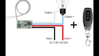 A miniature DC 3.6~24V Wireless RF Remote Control Switch,with Momentary、Toggle、Latching、Delay Modes