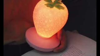 USB Strawberry Cute Silicone Lamp Night Light Bedroom Led Charging Energy-Saving Eye -Caring Light