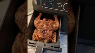 Ninja Airfryer Roast Chicken. Cook @ 180° for 1 Hour. Enjoy.