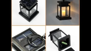 Falove Vintage Waterproof Solar Powered Lantern (4pack)