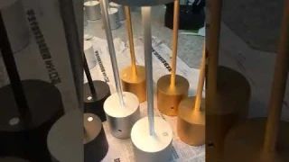 aluminum Touch Dimmer Led Battery Operated Bar Restaurant Rechargeable Cordless Table Lamp Lights