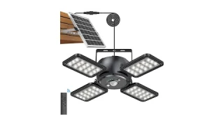 Best New Energy Saving Solar Pendant Light Outdoor Indoor Solar Powered with Motion Sensor l Latband