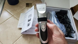 Review of oneisall  Cordless Electric Quiet Hair Clippers Set for Dogs Cats Pets