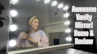 Glamorous Vanity LED Mirror Demo + Review - So easy to use, no installation needed!