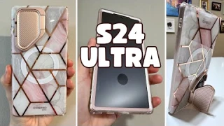 i-Blason S24 Ultra MagSafe Camera Cover Kickstand Case [Marble] Full Review