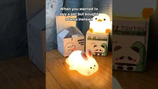 The 🐰 Rabbit Night Lamp This cute lamp lights up with a gentle tap #gift #light #lamp #ledlights
