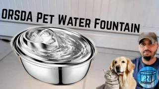 Pet Water Fountain - ORSDA Stainless Steel Automatic Drinking #honestreview #pets #trending