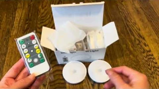 🔥UNBOX🔥 Lightbiz LED Closet Lights Motion Sensor Puck Light, Dimmable Under Cabinet Counter