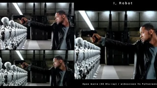 I, Robot 2004 - Widescreen Vs Fullscreen DVD Aspect Ratio comparison - 4
