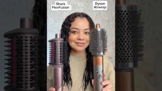 Shark FlexFusion VS Dyson Airwrap Large Round Brush Attachment on Curly Hair