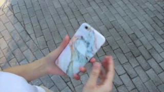 Marble Pattern Slim Soft TPU TPU Case for iPhone 66S Light Turquoise