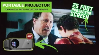 25 Feet / 300 Inch Outside Projector - Testing ViviBright F10 Mini Portable Projector Review