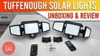 Tuffenough Solar Outdoor Security Lights 2500LM 210 LED with Remote Control UNBOXING & REVIEW