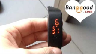 B5 LED Digital Red Light Men Women Fashion Student Silicone Bracelet Casual Unisex Sport Watch