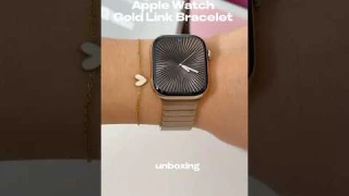 Apple Watch Gold Link Bracelet UNBOXING 🤍 #applewatch #applewatchband