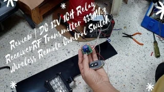Review | DC 12V 1CH Relay Receiver RF Transmitter 433Mhz Wireless Remote Control Switch