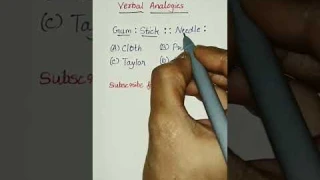 Verbal Analogies |Reasoning Quiz #logic #analogies  #maths #shorts