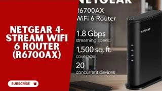 NETGEAR R6700AX WiFi 6 Router (AX1800) — Fast, Easy, Reliable
